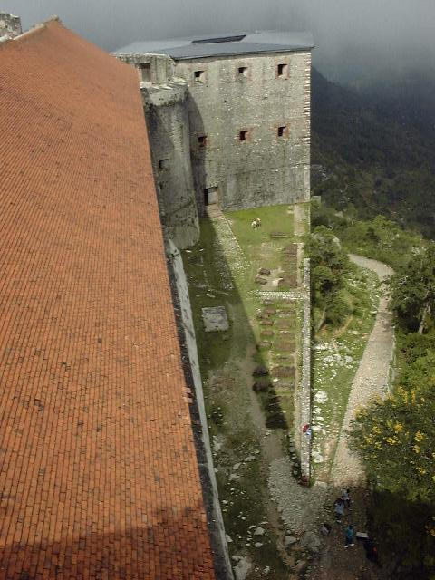 From the roof