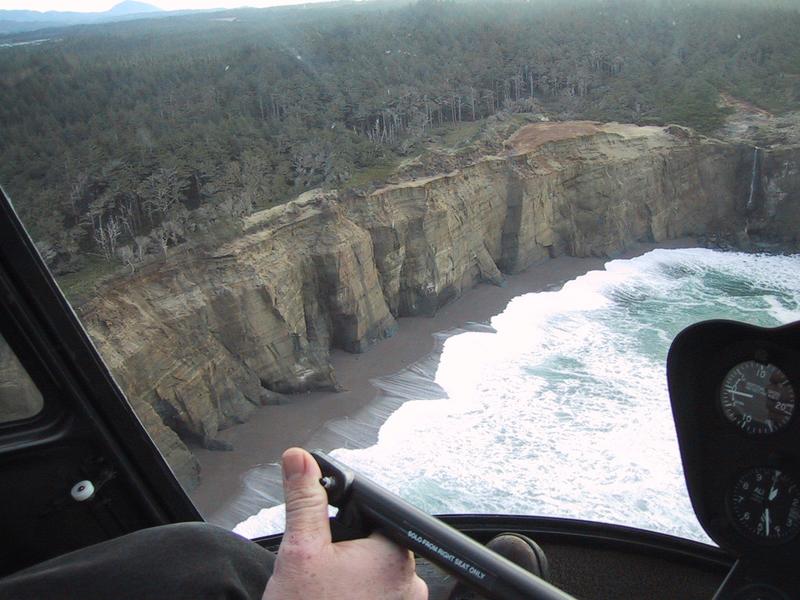 Cliff with waterfall