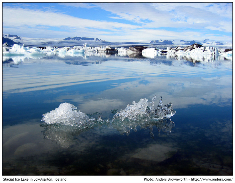 Glacial ice lake · Iceland